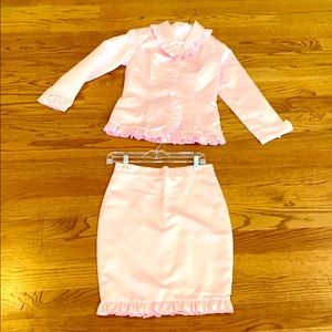 Girls pink formal dress suit